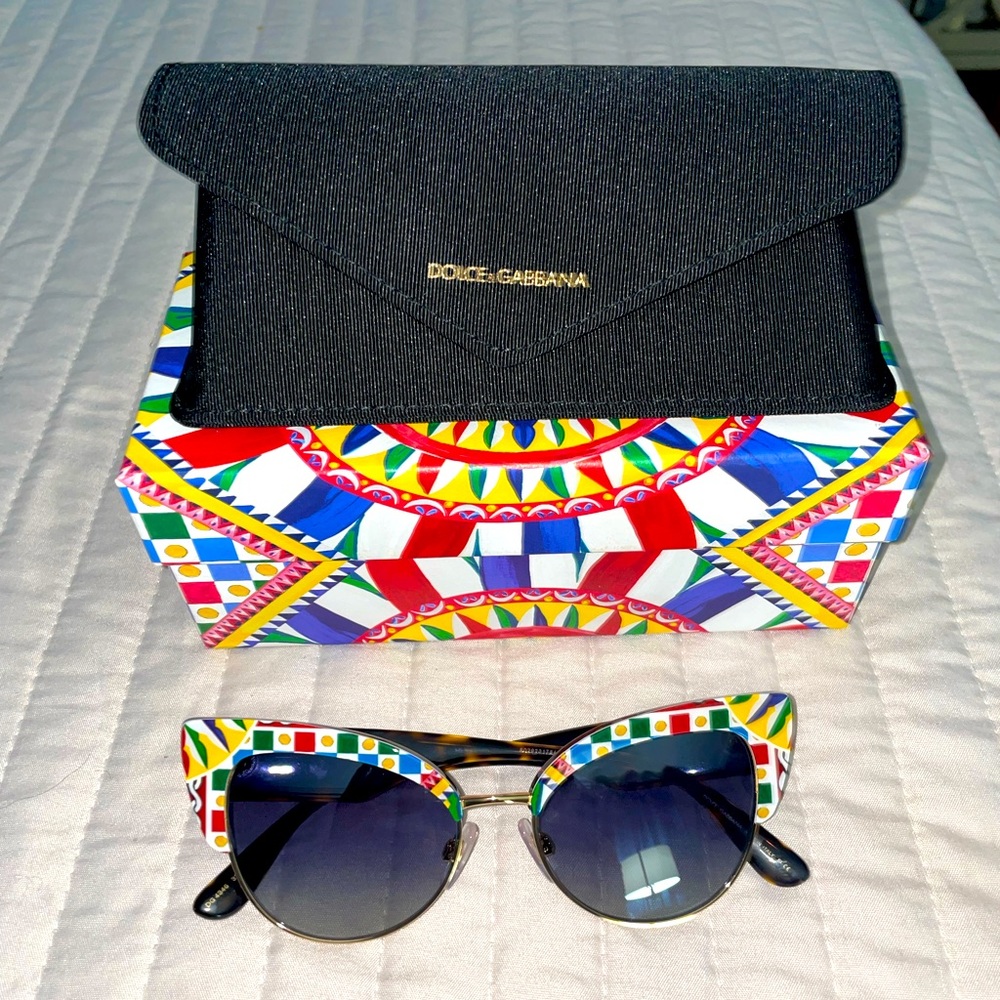 Dolce & Gabbana White Havana Sunglasses